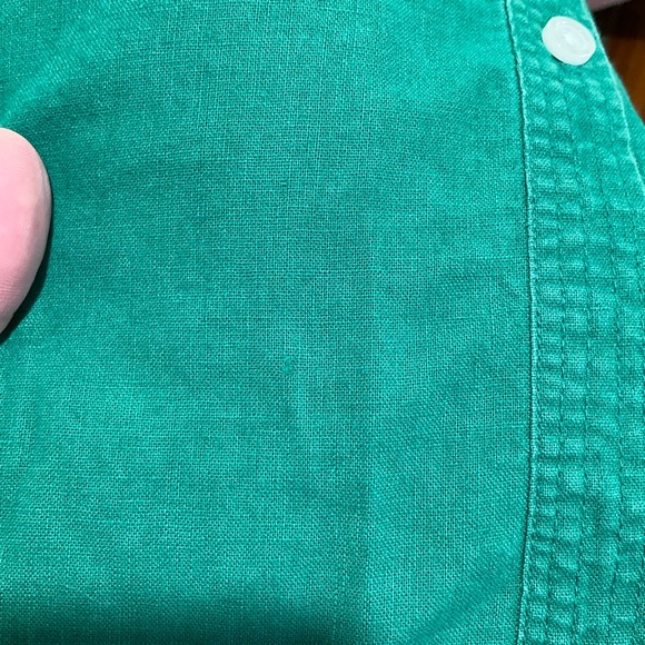 Boden Green Button Down Linen Blend Dress - Picture 9 of 9
